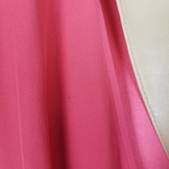 Haute Hippie Coral Mini Dress with Beige Accent - Picture 3 of 11